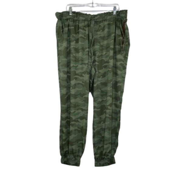 Knox Rose green camo jogger pants size 1X NWT - Picture 1 of 12
